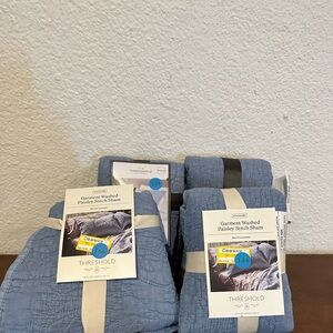 Bundle of blue color garment washed stitched shams